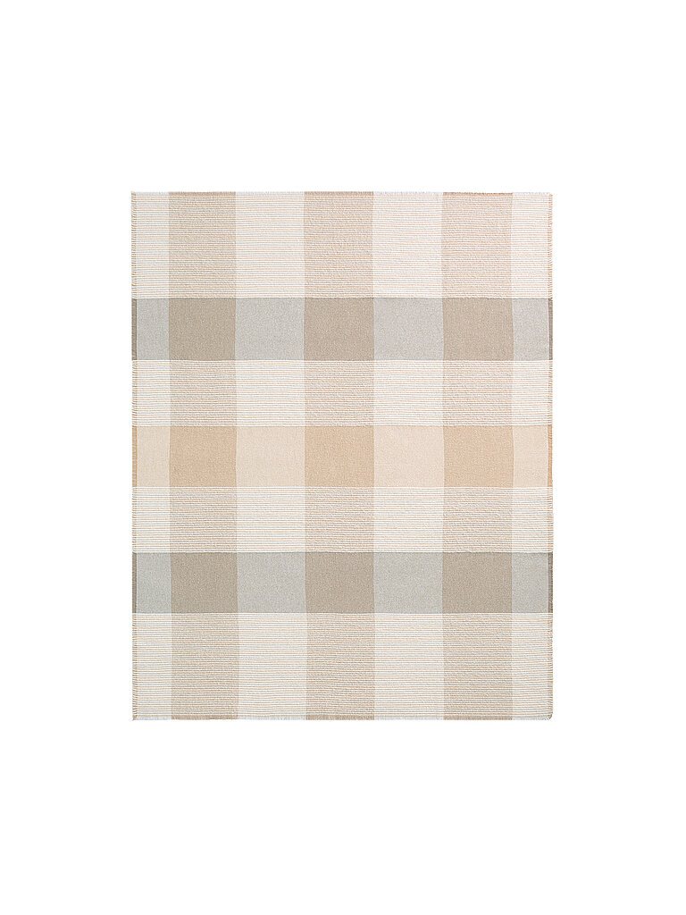 BIEDERLACK Tagesdecke - Plaid 130x170cm  WHITE SANDSATION White Boucle  camel – BIEDERLACK