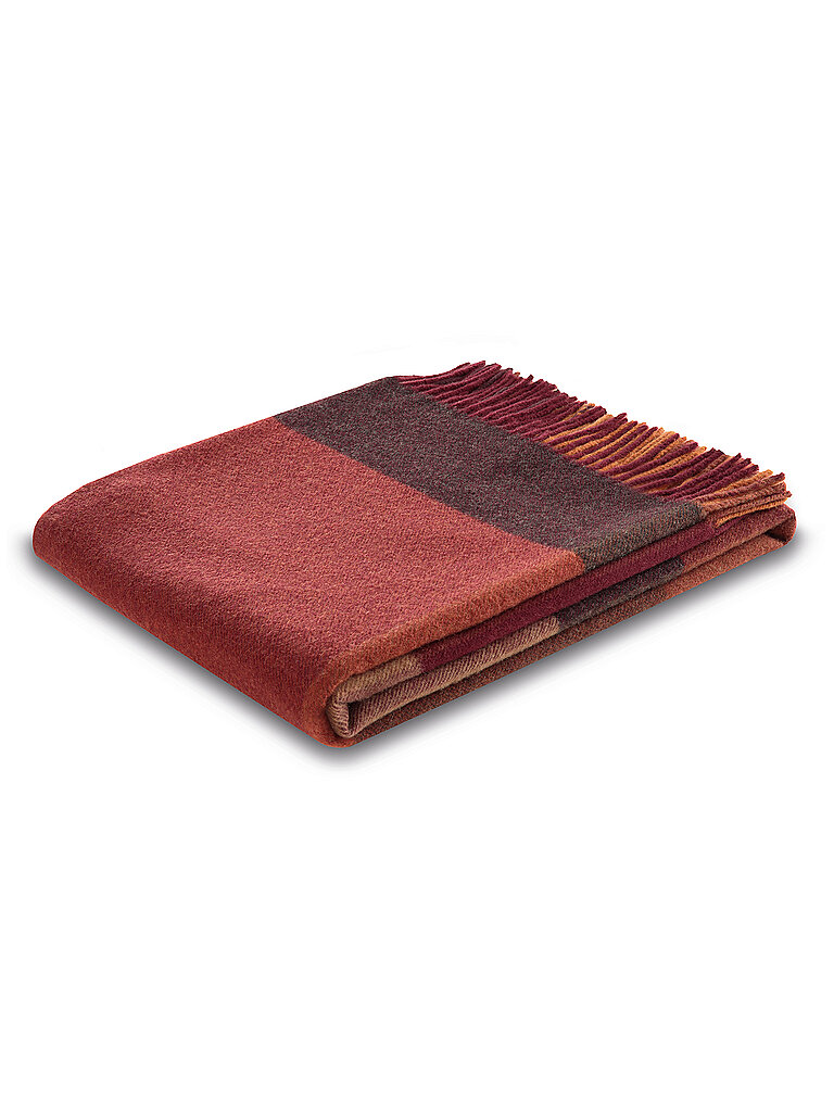 BIEDERLACK Tagesdecke PLAID CASHMERE 130x170cm Pleasant Ruby dunkelrot