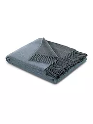 BIEDERLACK | Tagesdecke - Plaid 130x170cm Blau Grau | dunkelblau