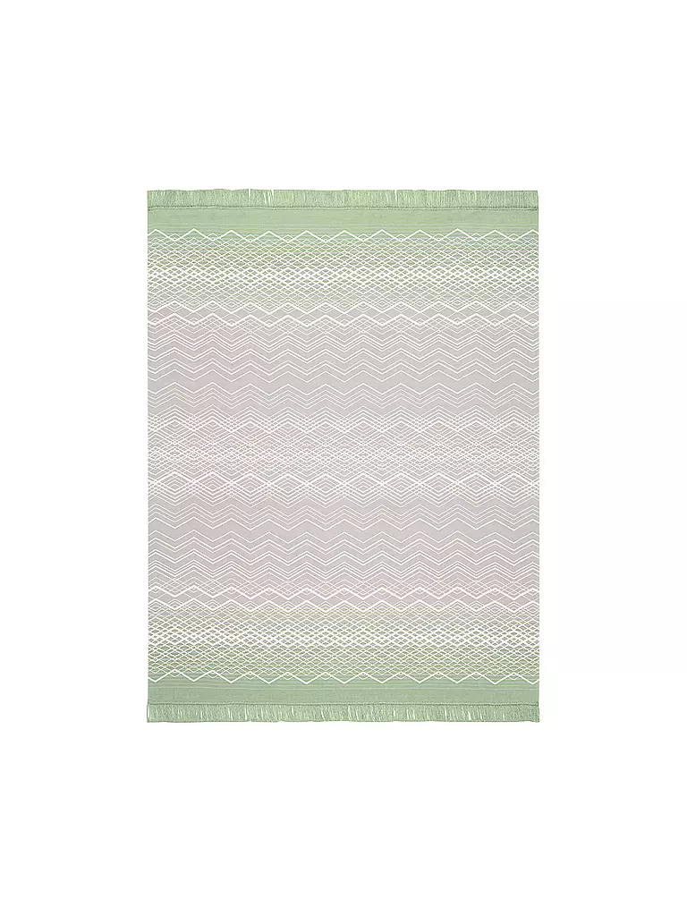 BIEDERLACK | Velourdecke 150x200cm Green Mood Refresh | hellgrün