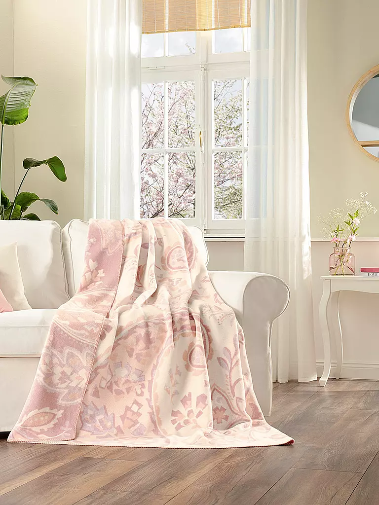 BIEDERLACK | Wohndecke - Plaid 150x200cm Charmed Summer Charm | rosa
