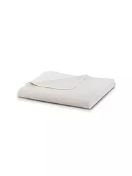 BIEDERLACK | Wohndecke Plaid 150x200cm OVERLOCK-STICH Pearl Grey | hellgrau