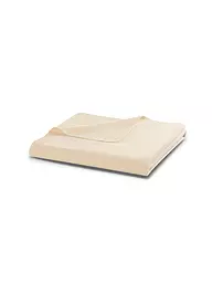 BIEDERLACK | Wohndecke Plaid 150x200cm OVERLOCK-STICH Pearl Grey | beige