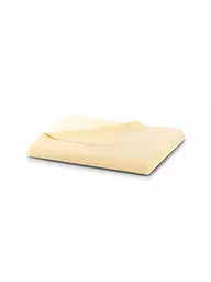 BIEDERLACK | Wohndecke Plaid 150x200cm OVERLOCK-STICH Pearl Grey | gelb