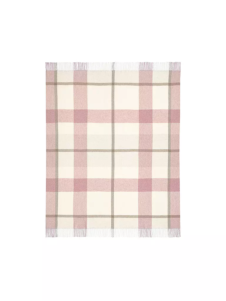 BIEDERLACK | Wohndecke Plaid MODERN CLASSIC 130x170cm Bergamo Rose | rosa