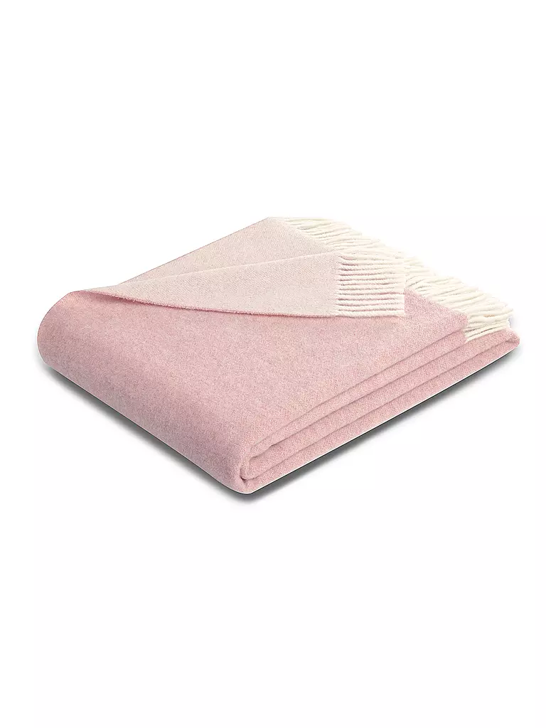 BIEDERLACK | Wohndecke Plaid MODERN CLASSIC 130x170cm Rose Ecru | rosa