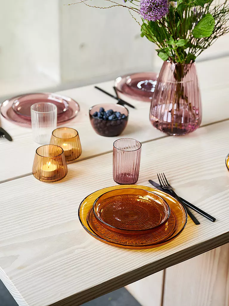 BITZ | Glasteller KUSINTHA 25cm Amber | hellgrün