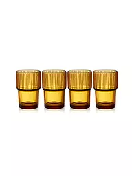 BITZ | Trinkglas KUSINTHA 4er Set 380ml Gruen | orange