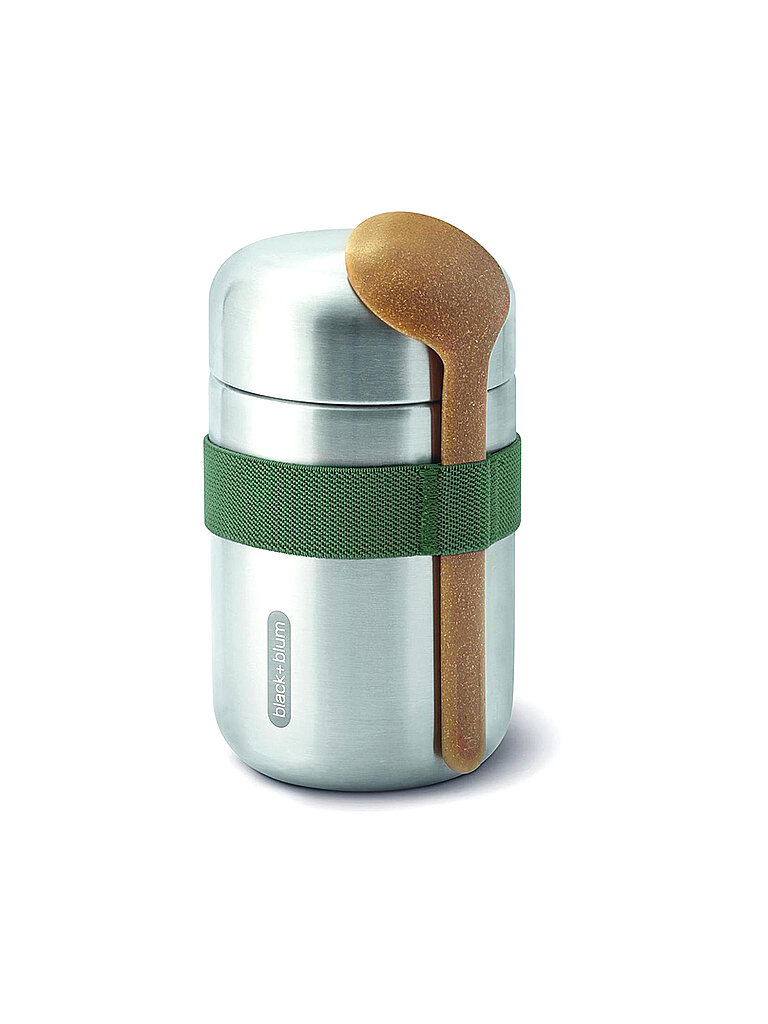 BLACK+BLUM Thermosbehälter - Food Flask 400ml Olive/Edelstahl olive