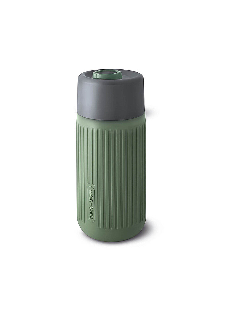 Coffee-to-go-Becher BLACK+BLUM To-Go B Trinkgefäße Gr Ø 7 cm x 17 cm 340 ml grün (olivgrün) Thermobecher und Coffee to go purer Kaffeegenuss 340 ml
