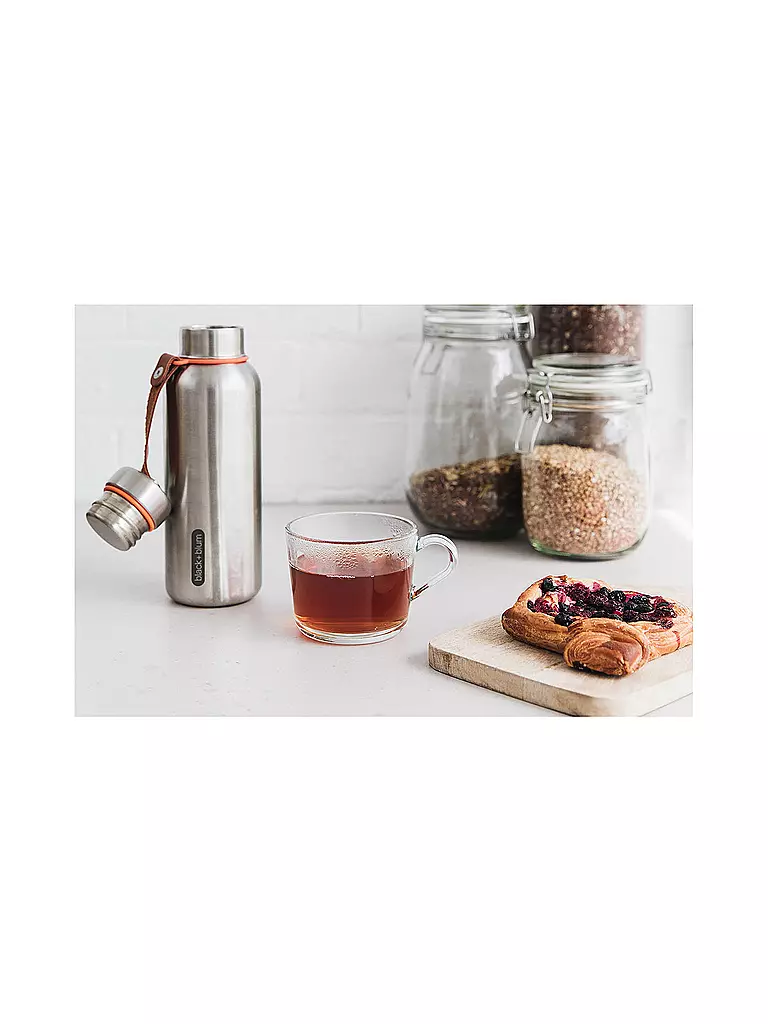 BLACK+BLUM | Isolierflasche 0,5l Orange / Edelstahl | olive