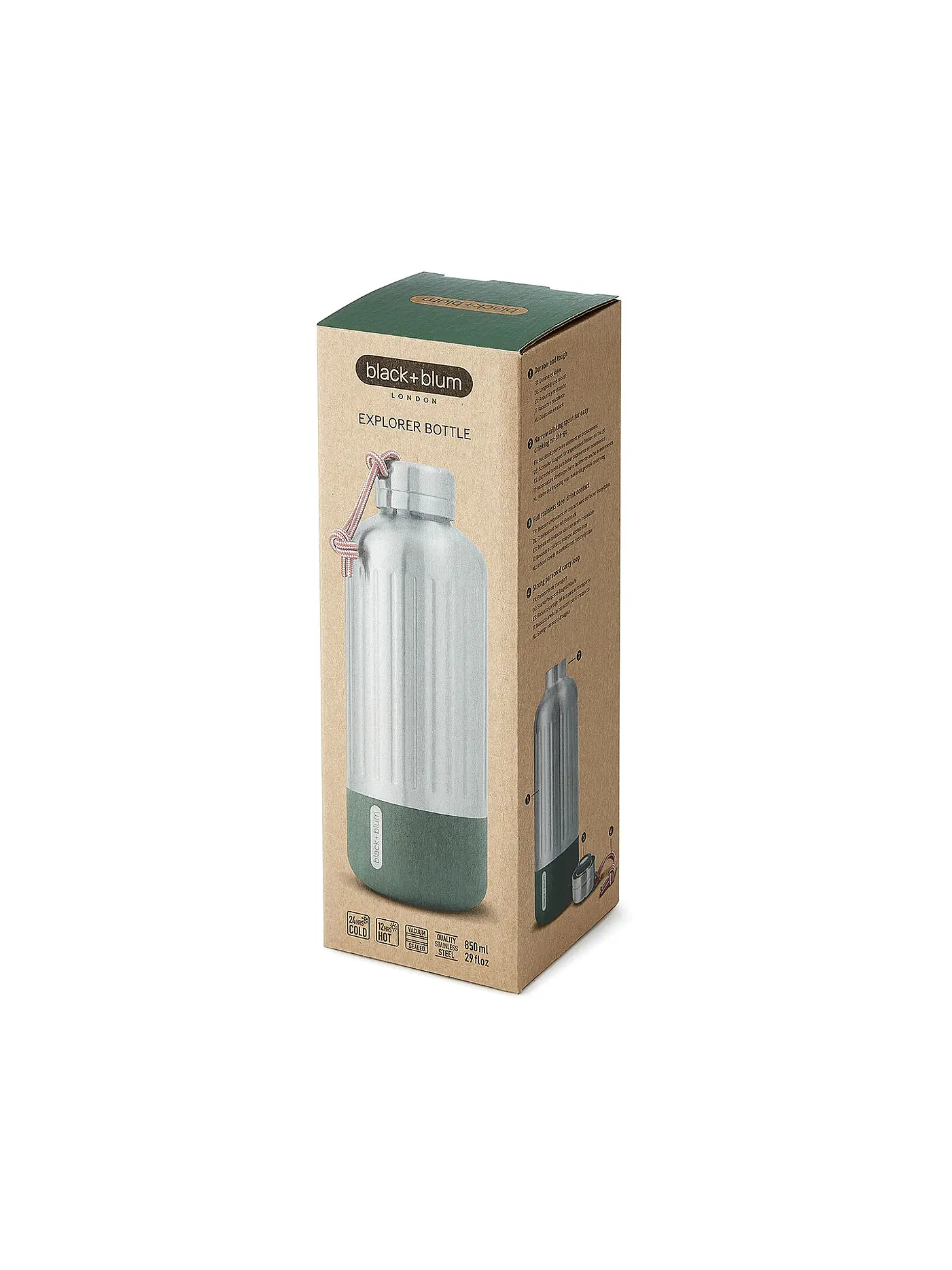 BLACK+BLUM | Isolierflasche EXPLORER 0,85l Olive/Edelstahl | olive