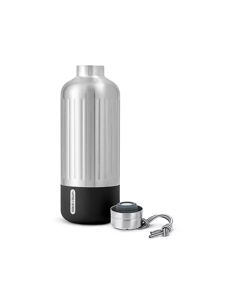 BLACK+BLUM | Isolierflasche EXPLORER 0,85l Schwarz/Edelstahl | olive