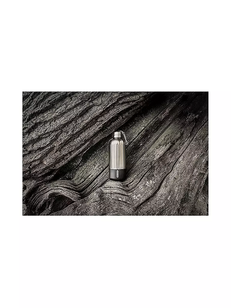 BLACK+BLUM | Isolierflasche EXPLORER 0,85l Schwarz/Edelstahl | olive