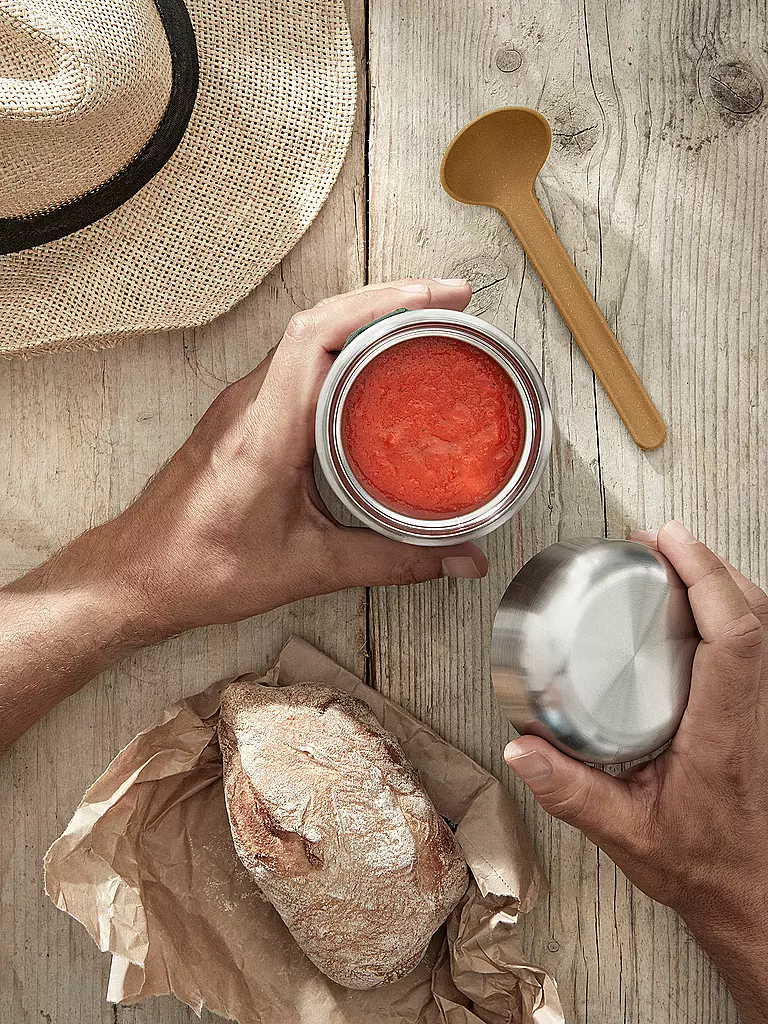 BLACK+BLUM | Thermosbehälter - Food Flask 400ml Orange/Edelstahl | olive
