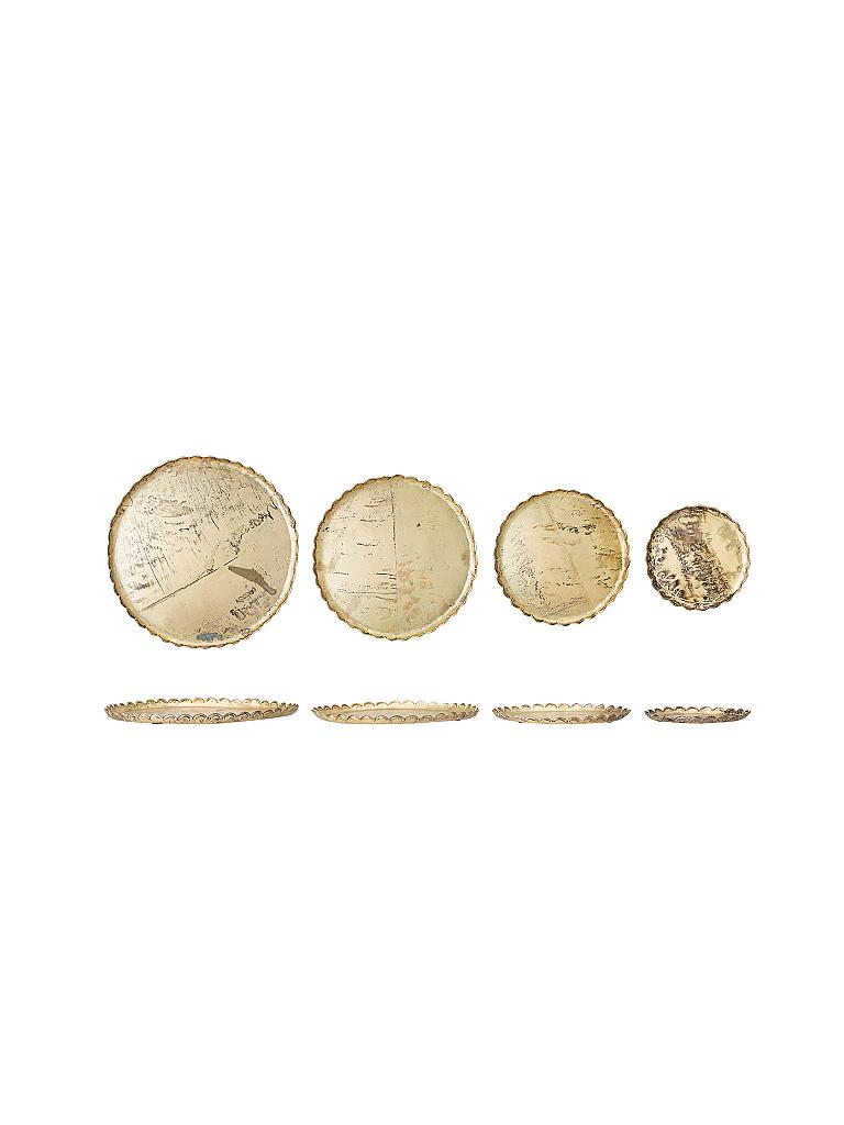 BLOOMINGVILLE | Weihnachts Tablett Set 4er  | gold