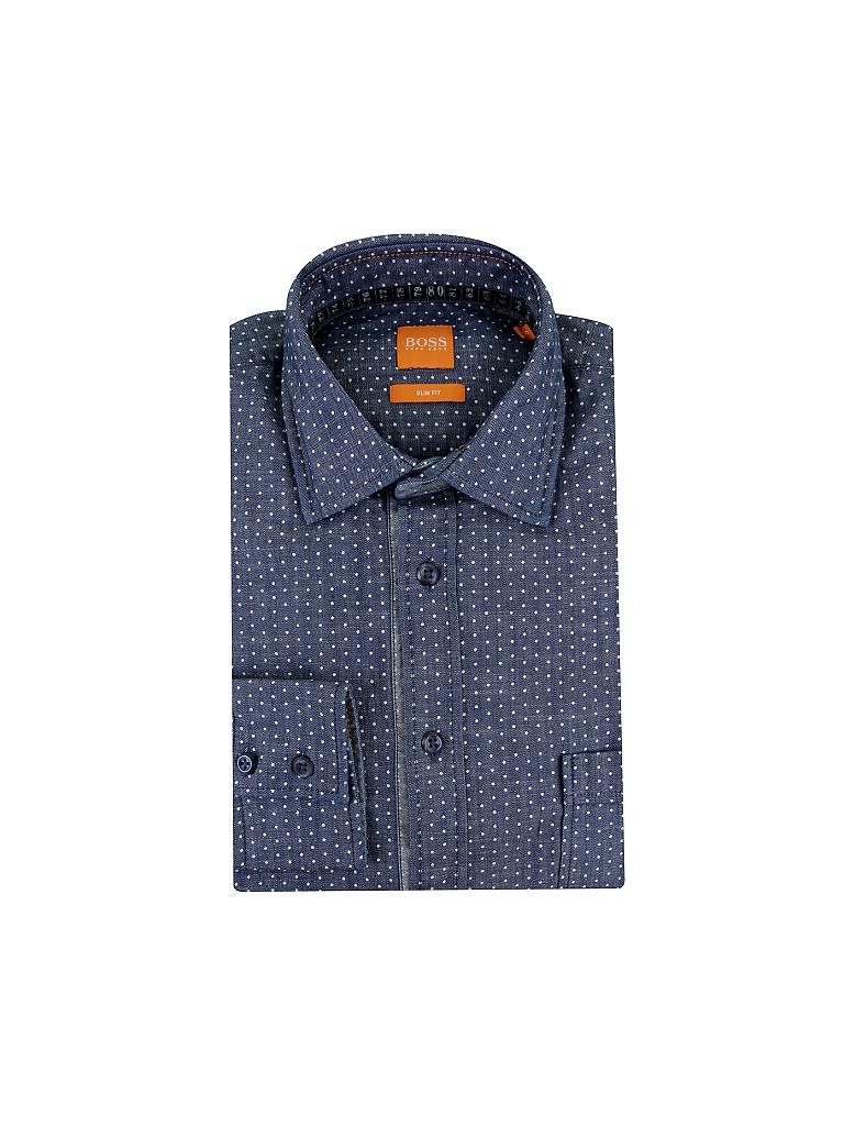 BOSS ORANGE | Hemd Slim-Fit "Eslime" | blau