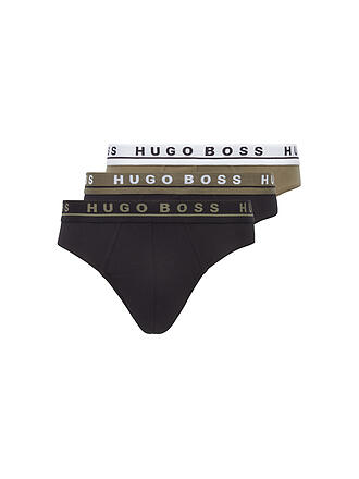 BOSS | Slip 3er Pkg. schwarz oliv
