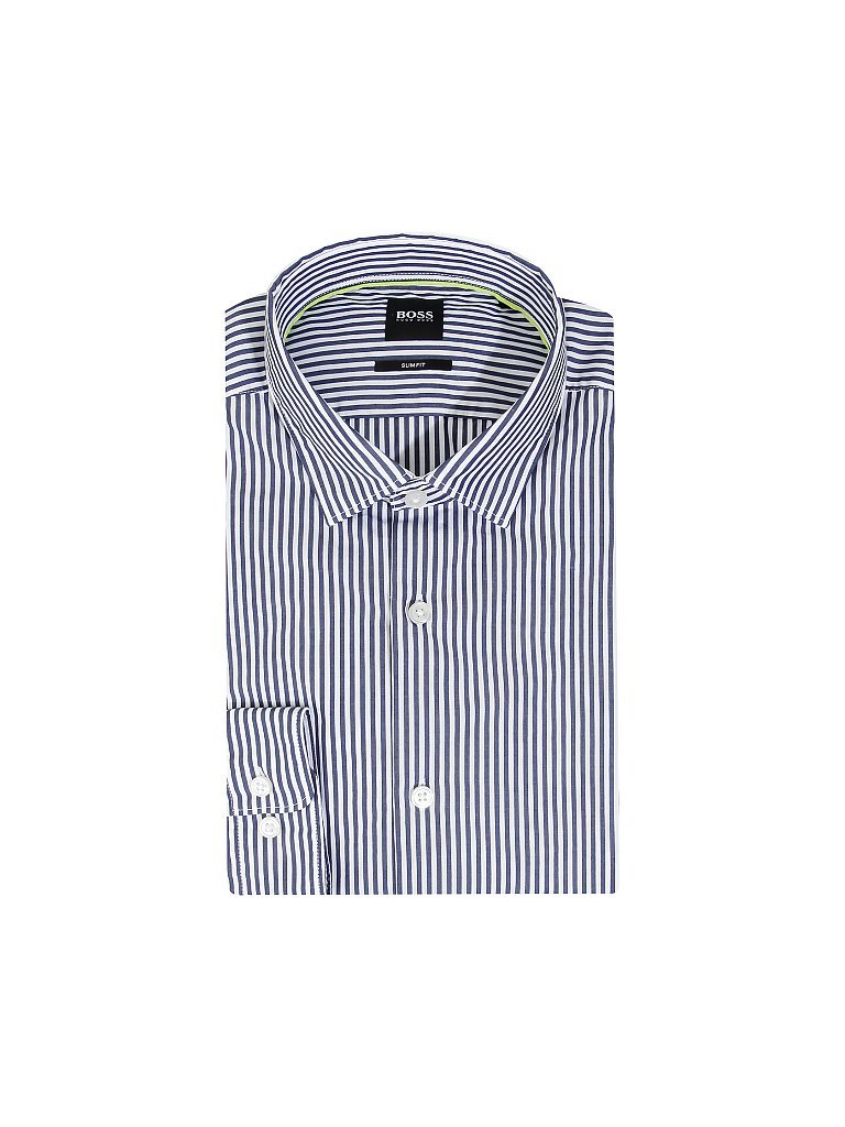 BOSS Hemd Slim Fit Rikki blau | S