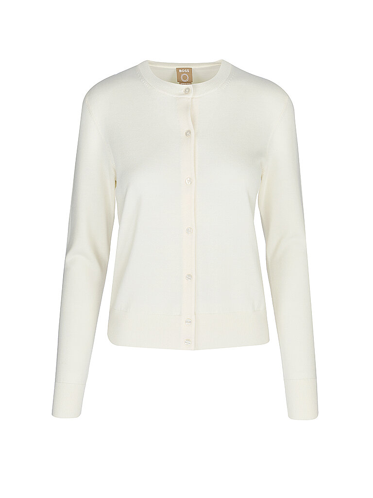 BOSS Strickjacke Fadenas weiß | L