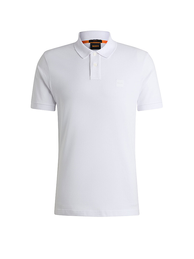 Slim Fit Poloshirt mit kurzer Knopfleiste