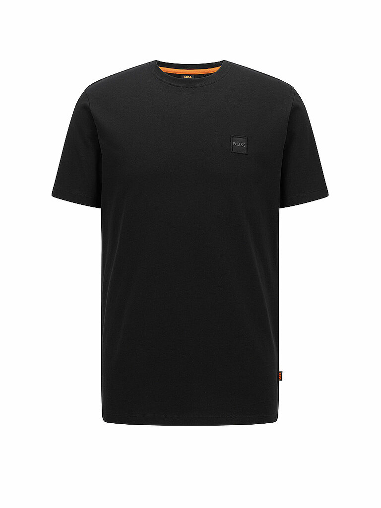 BOSS Orange T-Shirt Relaxed-Fit Patch-Detail für Herren schwarz M