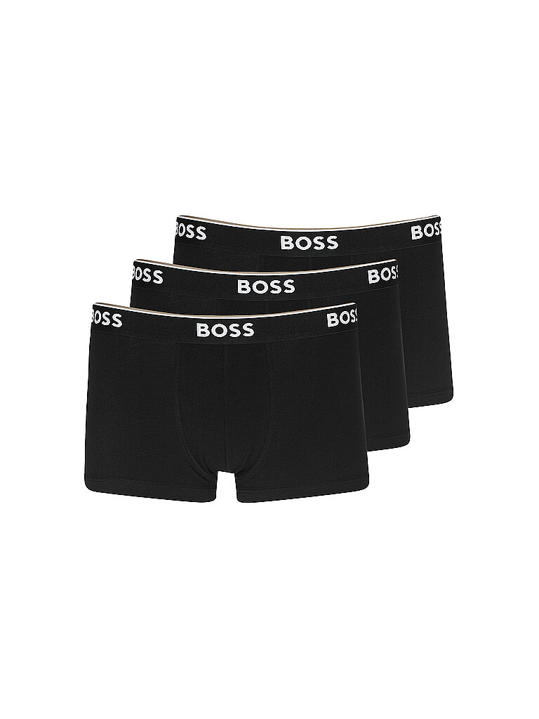 BOSS Hugo Herren Trunk 3p Co/EL Boxershorts, New - Black1, M