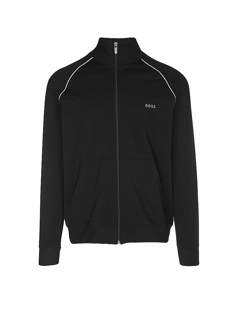 Sweatjacke mit Label-Stitching Modell Mix&Match