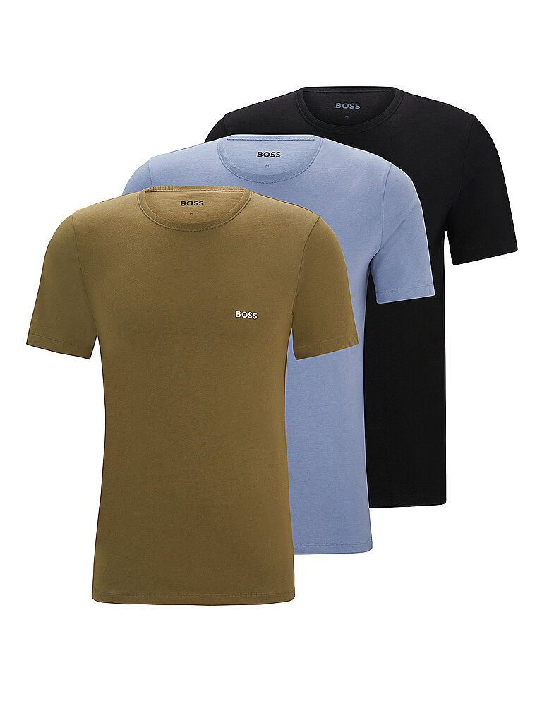 T-Shirt mit Rundhalsausschnitt im 3er-Pack Modell Classic
