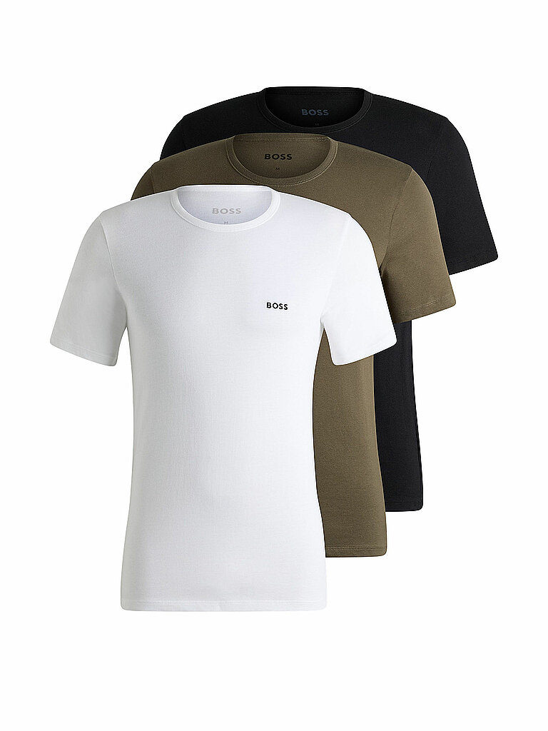 BOSS T-Shirt 3er Pkg. open miscellaneous weiss | S