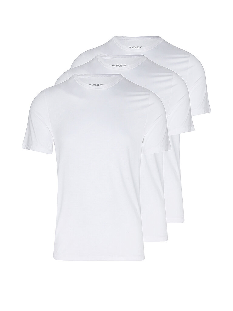 T-Shirt mit geripptem Stehkragen im 3er-Pack