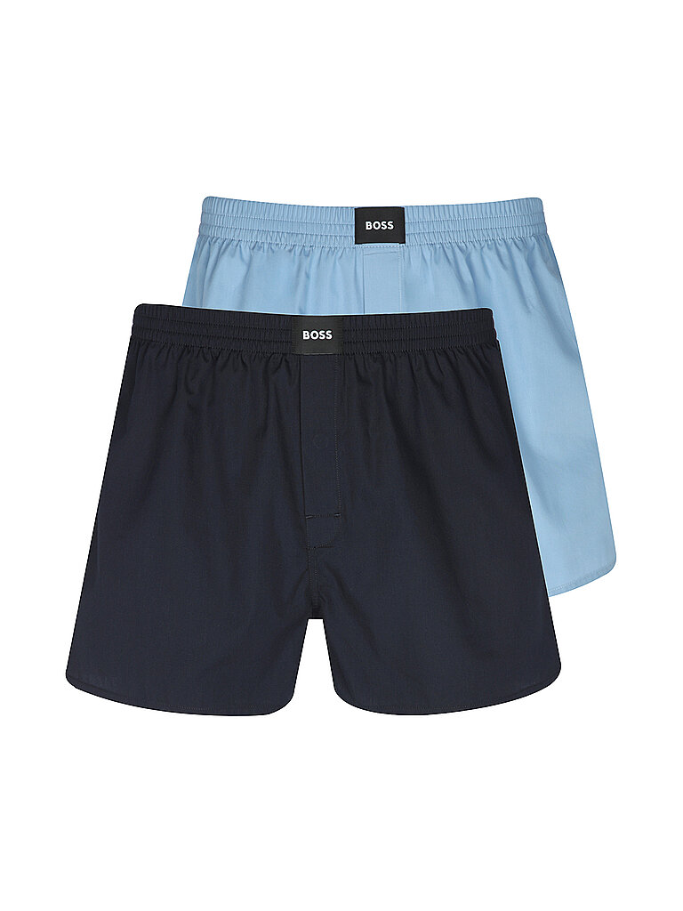 BOSS Boxershorts 2er Pkg. light / pastel blue dunkelblau | XXL