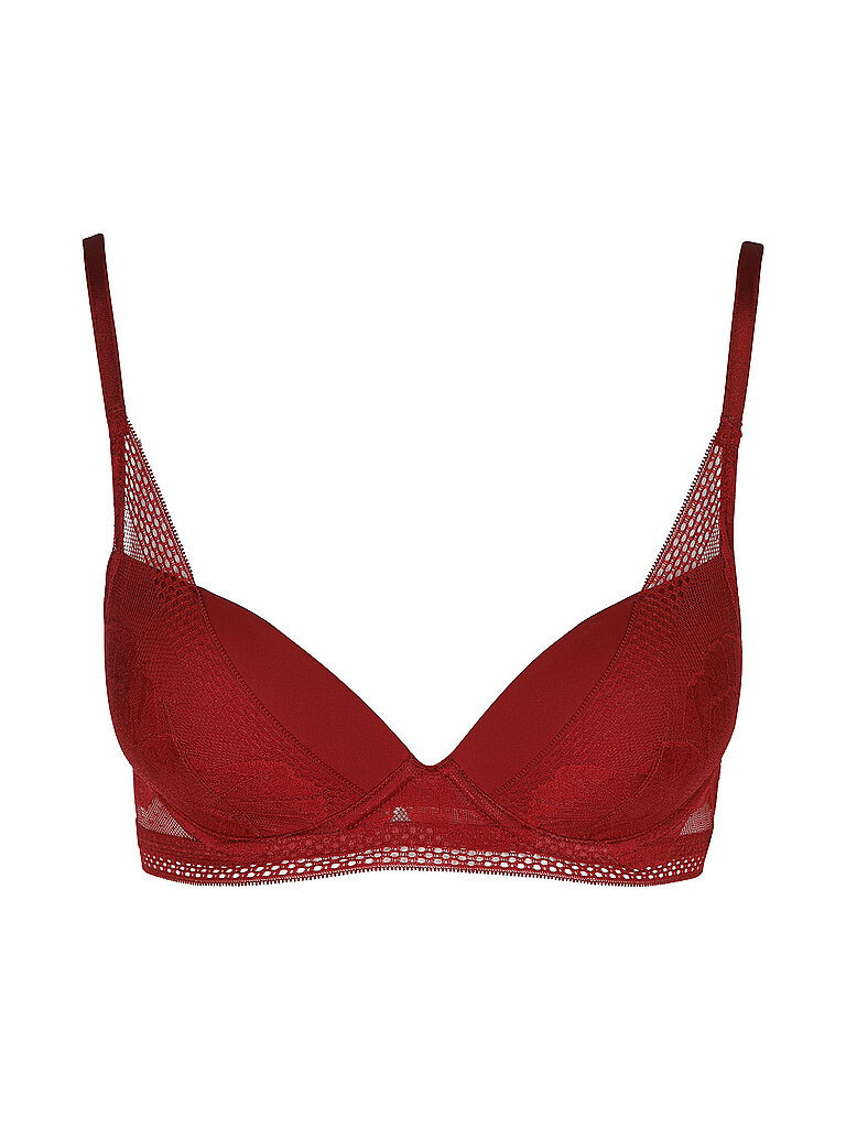 BOSS BH mit Bügel HALF PAD_PEONY LACE dark red dunkelrot | 75B – Boss