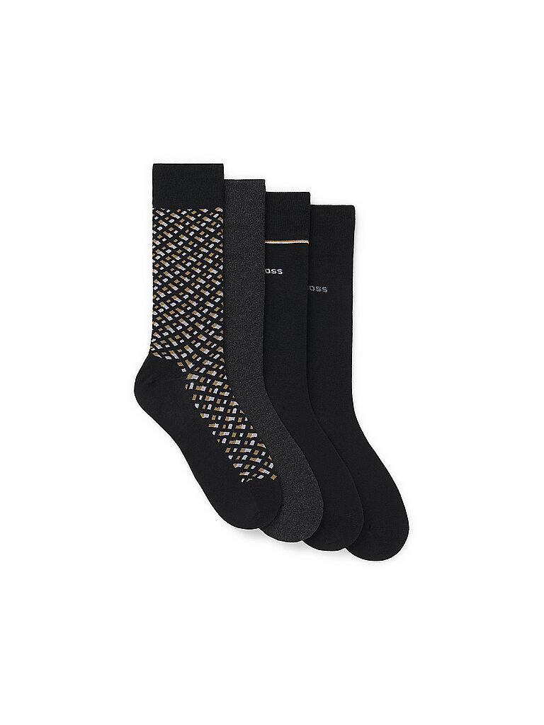 BOSS Socken 4er Pkg. black schwarz