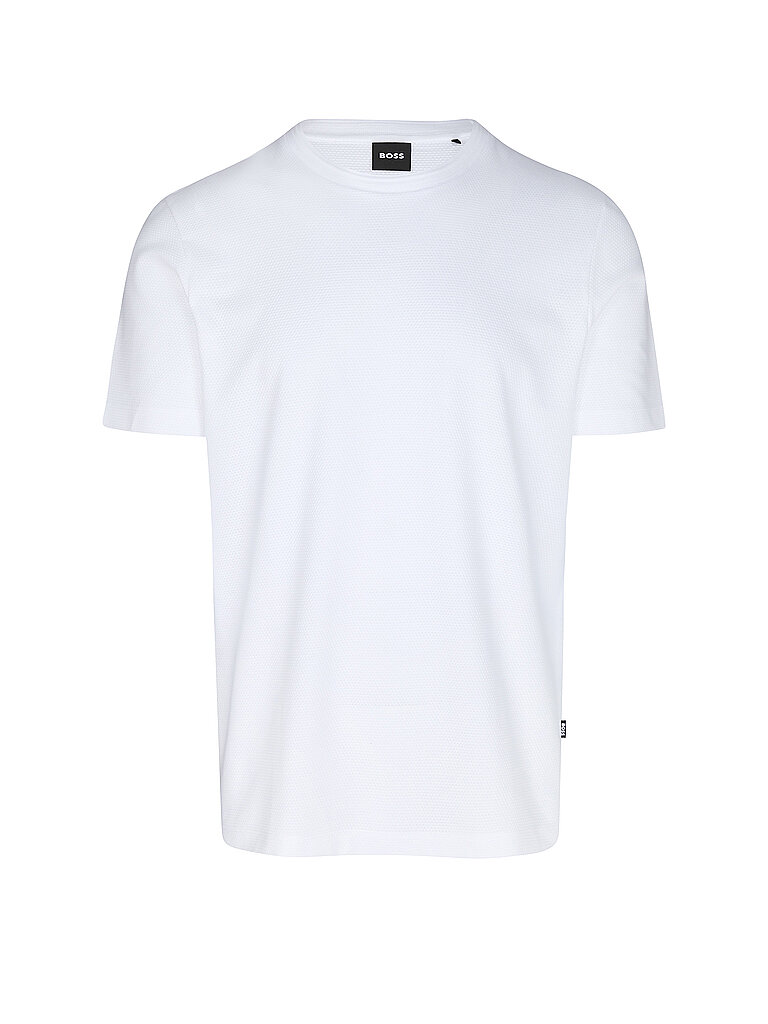 T-Shirt mit geripptem Rundhalsausschnitt Modell TIBURT