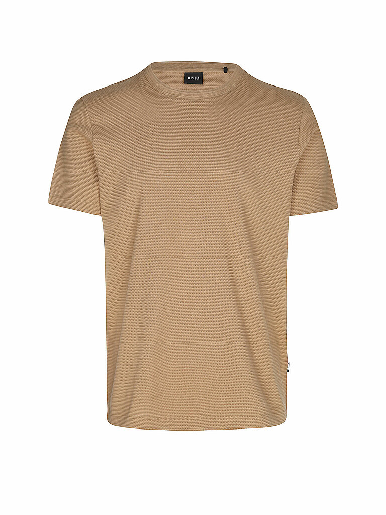 T-Shirt mit geripptem Rundhalsausschnitt Modell TIBURT