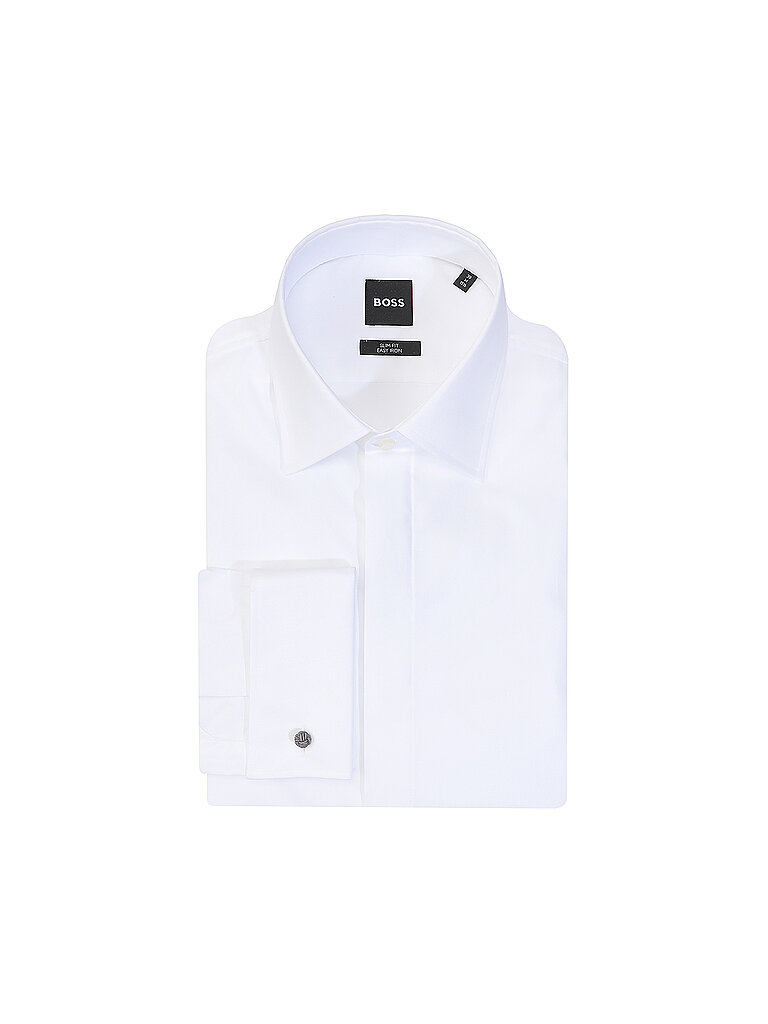 BOSS Slim-fit Smokinghemd Aus Bügelleichter Stretch-Baumwolle