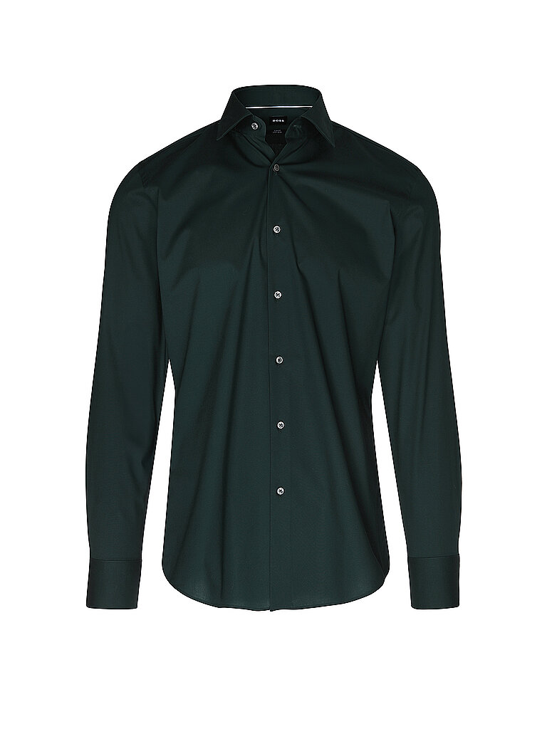 BOSS Hemd Slim Fit HANK  dunkelgrün | 38