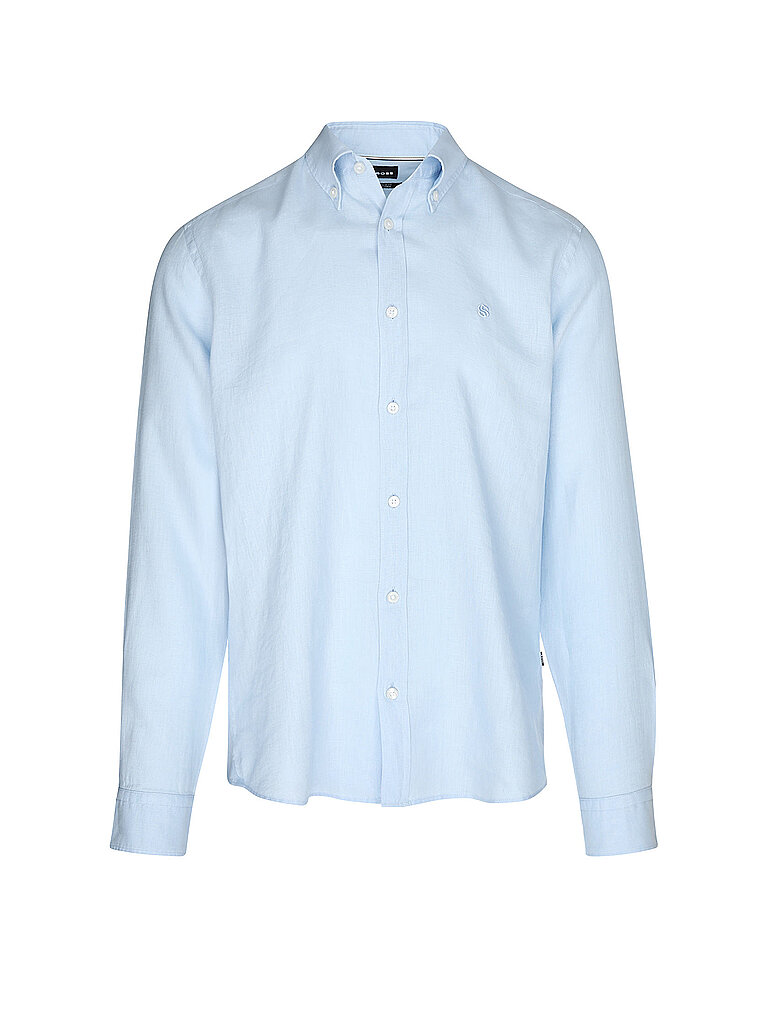 BOSS Leinenhemd H-LIAM hellblau | L