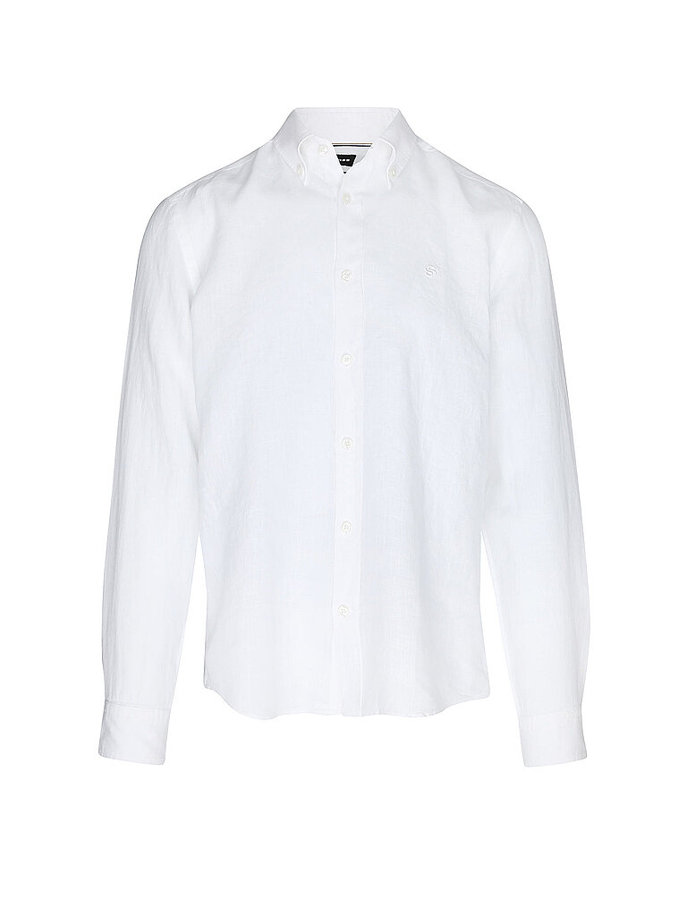 BOSS Leinenhemd H-LIAM weiss | XL
