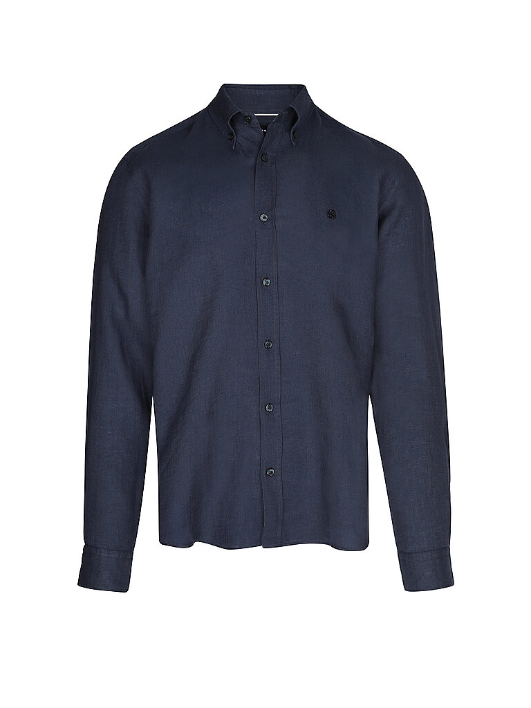BOSS Leinenhemd H-LIAM dunkelblau | M