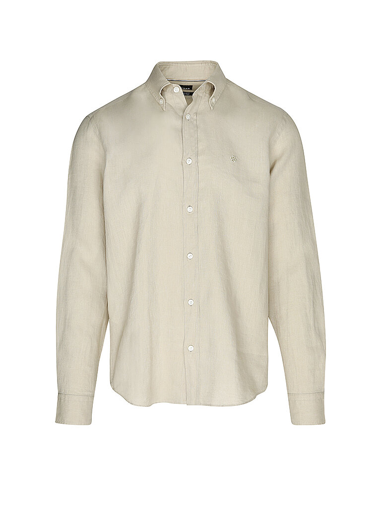 BOSS Leinenhemd H-LIAM beige | L