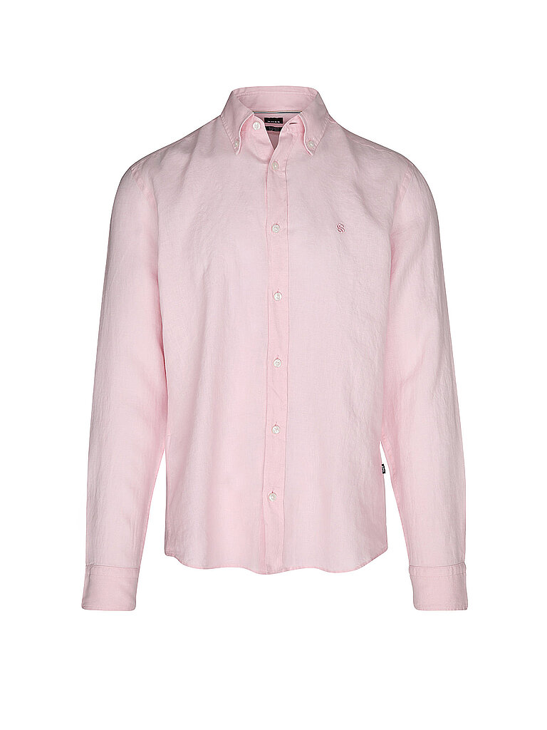 BOSS Leinenhemd H-LIAM rosa | XXXL
