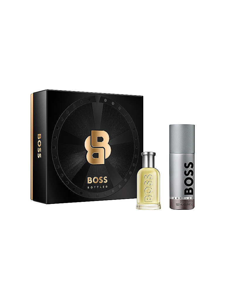 BOSS Geschenkset - Bottled Eau de Toilette und Deodorant-Spray Set für Herren 150ml / 50ml