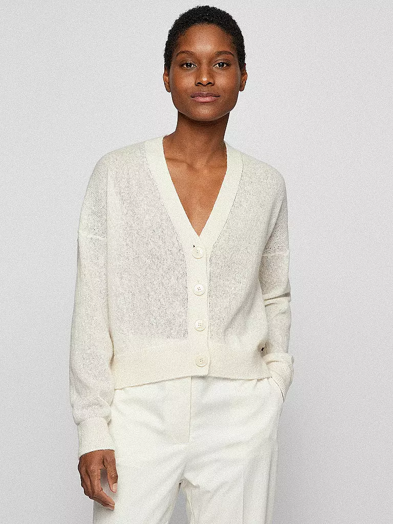 BOSS | Cardigan Foleda  | weiss
