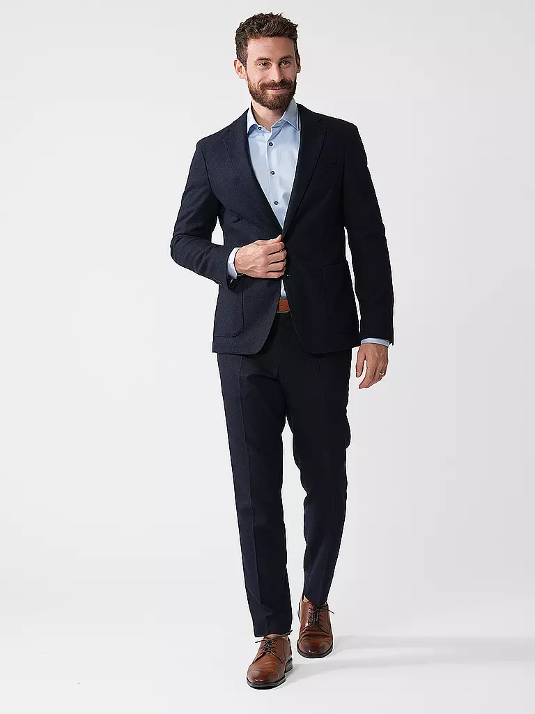 BOSS | Flanellhose  | dunkelblau