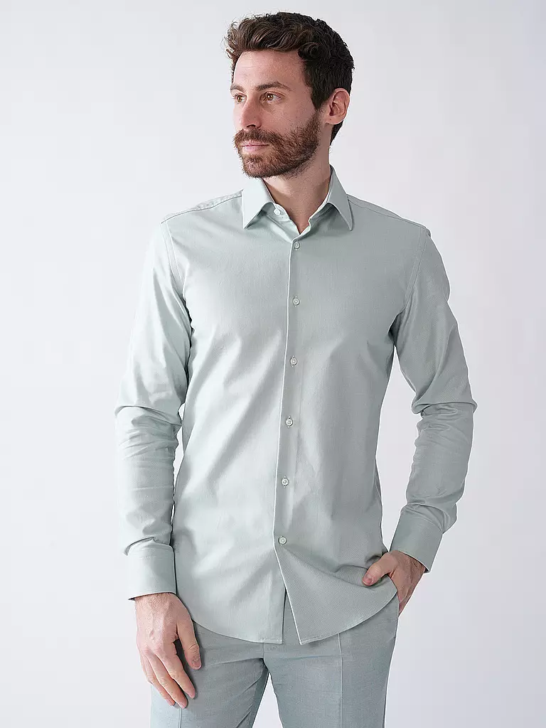BOSS | Hemd Slim Fit  H-HANK | hellgrün