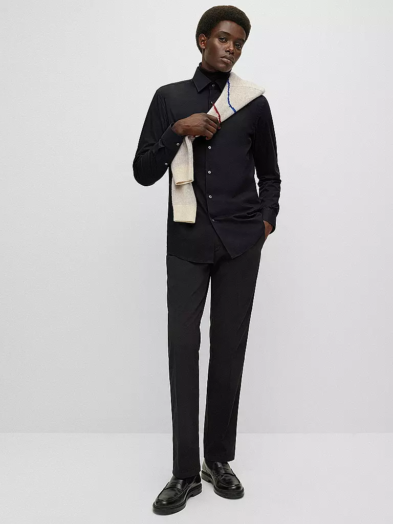 BOSS | Hemd Slim Fit Hank | schwarz