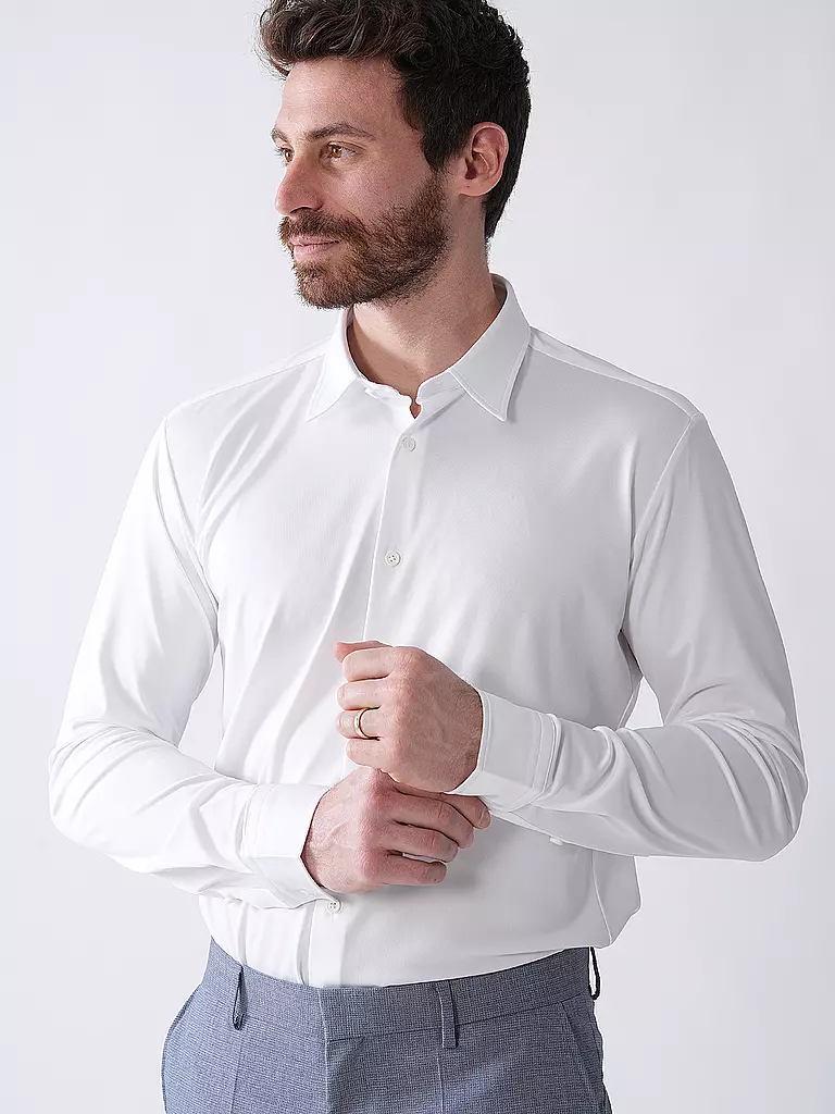 BOSS | Hemd Slim Fit ROAN  | weiss