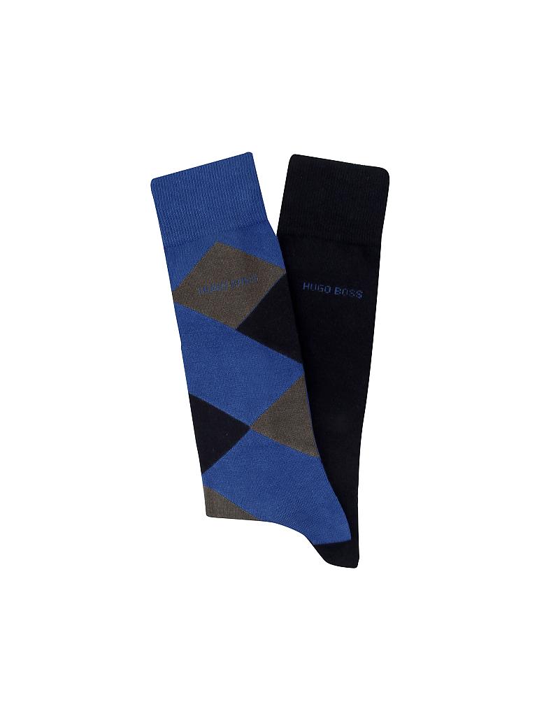 BOSS | Herren-Socken 2-er Pkg. "Diamonds" | blau